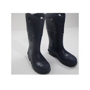 Dunlop Durapro Steel Toe Work Boots 7 Blue Rubber Waterproof Safety Industrial